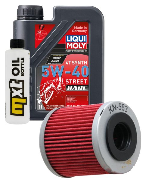 Inspektionspaket 1L 5W-40 + Ölfilter für Aprilia Tuono 125 ccm Bj. 2017 - 2018