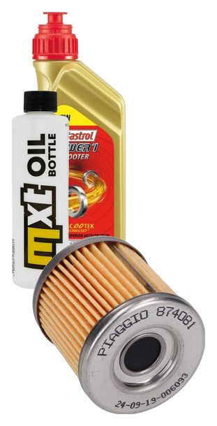 Inspektionspaket 1L 5W-40 + Ölfilter für Aprilia Tuono 125 ccm Bj. 2017 - 2018