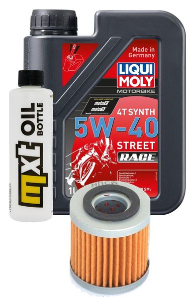 Inspektionspaket 1L 5W-40 + Ölfilter für Aprilia Tuono 125 ccm Bj. 2017 - 2018