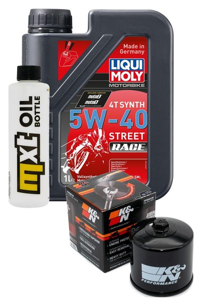 Inspektionspaket 1L 5W-40 + Ölfilter für Aprilia Tuono 125 ccm Bj. 2017 - 2018