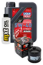 Pacote de Inspeção 1L 5W-40 + filtro de óleo para Aprilia Tuono 125 ccm Ano Modelo 2017 - 2018