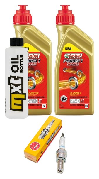Inspektionspaket 2L 5W-40 + Ölfilter + 1x Zündkerze für Aprilia Leonardo 150 ccm