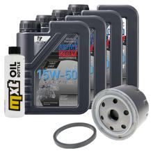 Paquet d'inspection 4L 15W-50+filtre à huile pour Aprilia Dorsoduro Shiver 900 ccm Année 2018