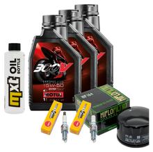 Inspectiepakket 3L 15W-50 + oliefilter + 2x bougie voor BMW F R 800 ccm Bouwjaar 2018