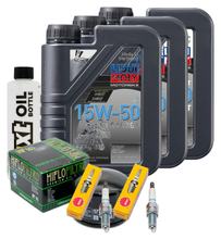 Inspektionspaket 3L 15W-50 + Ölfilter + 2x Zündkerze für BMW F R 800 ccm Bj. 2018