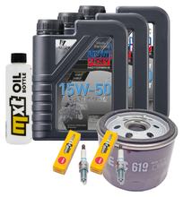 Inspectiepakket 3L 15W-50 + oliefilter + 2x bougie voor BMW F R 800 ccm Bouwjaar 2018