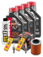 Kit d'inspection 4L 10W-50 + filtre à huile + 2 bougies pour BMW R NineT Scrambler Pure Racer Urban 1200 ccm Année 2018