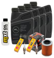 Kit d'inspection 4L 10W-50 + filtre à huile + 2 bougies pour BMW R NineT Scrambler Pure Racer Urban 1200 ccm Année 2018