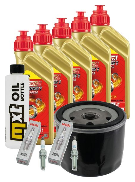 Inspektionspaket 5L 5W-40 + Ölfilter + 2x Zündkerze für BMW R RT LC ESA 1200 ccm Bj. 2018