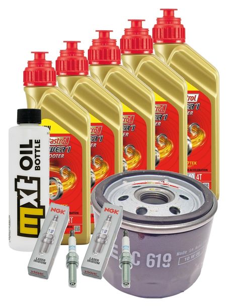 Inspektionspaket 5L 5W-40 + Ölfilter + 2x Zündkerze für BMW R RT LC ESA 1200 ccm Bj. 2018