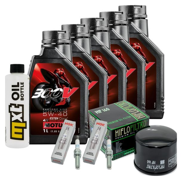Inspektionspaket 5L 5W-40 + Ölfilter + 2x Zündkerze für BMW R RT LC ESA 1200 ccm Bj. 2018