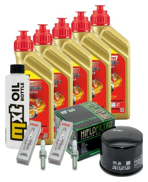 Inspektionspaket 5L 5W-40 + Ölfilter + 2x Zündkerze für BMW R RT LC ESA 1200 ccm Bj. 2018