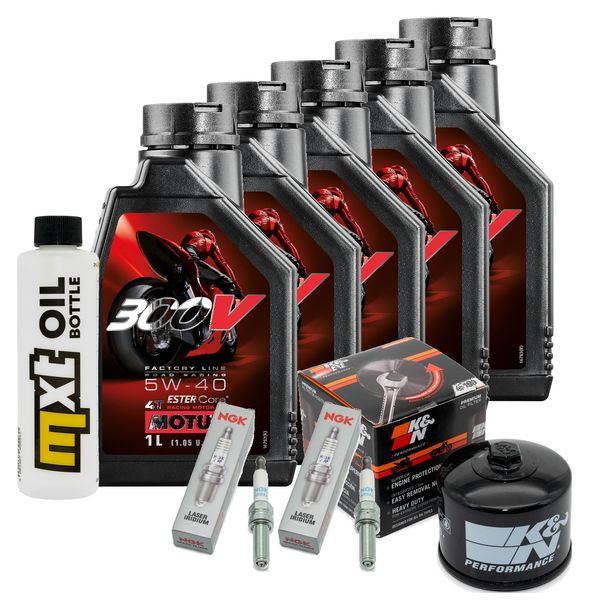 Inspektionspaket 5L 5W-40 + Ölfilter + 2x Zündkerze für BMW R RT LC ESA 1200 ccm Bj. 2018