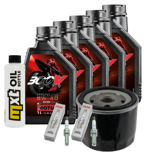 Inspektionspaket 5L 5W-40 + Ölfilter + 2x Zündkerze für BMW R RT LC ESA 1200 ccm Bj. 2018