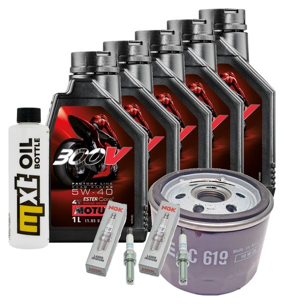 Inspektionspaket 5L 5W-40 + Ölfilter + 2x Zündkerze für BMW R RT LC ESA 1200 ccm Bj. 2018