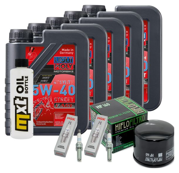 Inspektionspaket 5L 5W-40 + Ölfilter + 2x Zündkerze für BMW R RT LC ESA 1200 ccm Bj. 2018