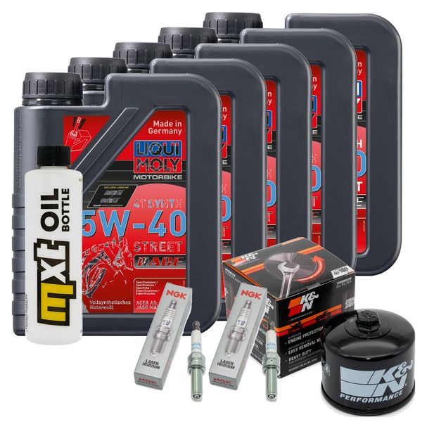 Inspektionspaket 5L 5W-40 + Ölfilter + 2x Zündkerze für BMW R RT LC ESA 1200 ccm Bj. 2018