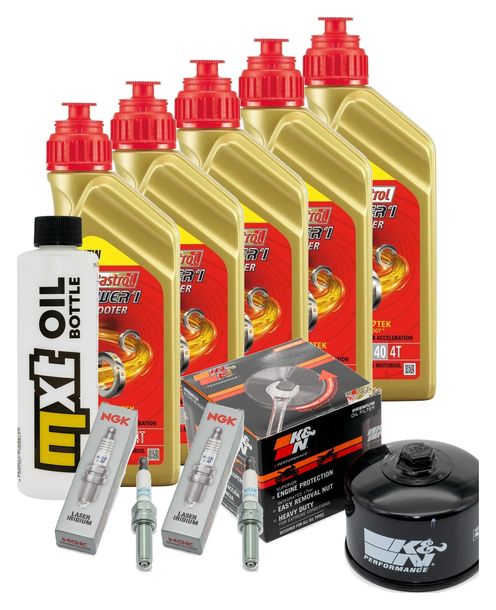 Inspektionspaket 5L 5W-40 + Ölfilter + 2x Zündkerze für BMW R RT LC ESA 1200 ccm Bj. 2018