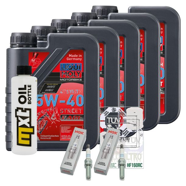 Inspektionspaket 5L 5W-40 + Ölfilter + 2x Zündkerze für BMW R RT LC ESA 1200 ccm Bj. 2018