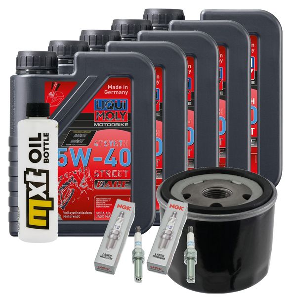 Inspektionspaket 5L 5W-40 + Ölfilter + 2x Zündkerze für BMW R RT LC ESA 1200 ccm Bj. 2018