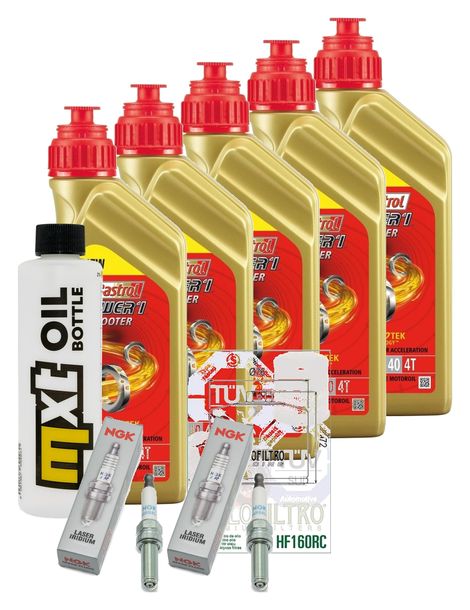Inspektionspaket 5L 5W-40 + Ölfilter + 2x Zündkerze für BMW R RT LC ESA 1200 ccm Bj. 2018