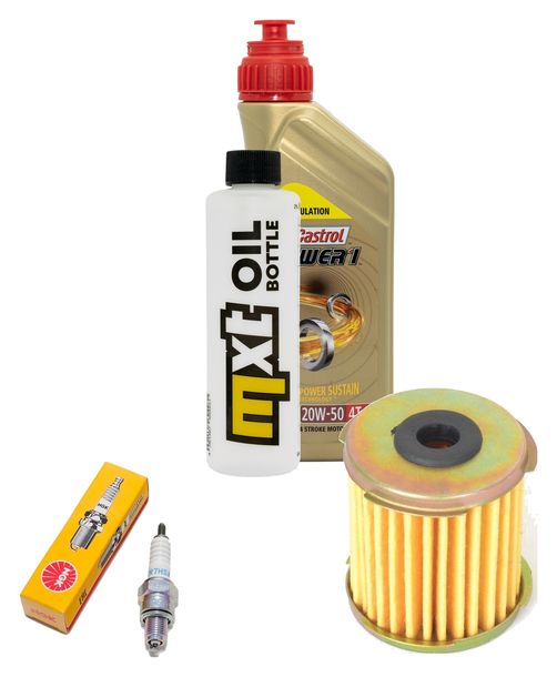 Pacchetto di ispezione 1L 20W-50 + filtro olio + 1x candela per Daelim NS III 125 ccm
