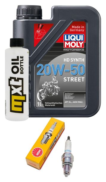 Inspektionspaket 1L 20W-50 + Ölfilter + 1x Zündkerze für Daelim NS III 125 ccm