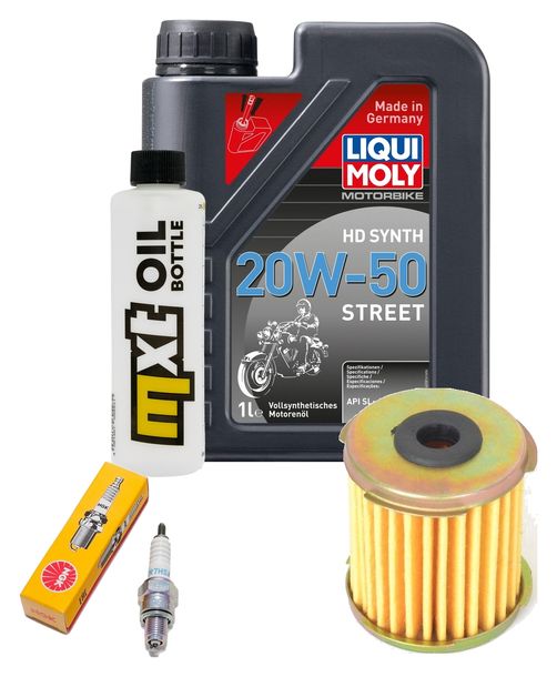 Inspektionspaket 1L 20W-50 + Ölfilter + 1x Zündkerze für Daelim NS III 125 ccm