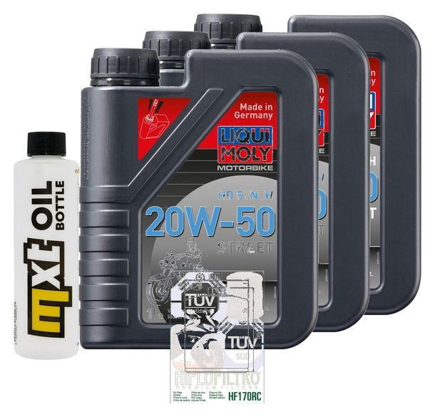 Inspektionspaket 3L 20W-50 + Ölfilter + 2x Zündkerze für Harley Davidson XL Forty-Eight XL NS IRON XLX Sportster Forty Eight 1200 / 1203 ccm Bj. 2018 - 2021
