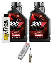 Inspectiepakket 2L 15W-50 + Oliefilter + 1x Bougie voor KTM RC, Husqvarna Svartpilen Vitpilen Adventure 390 / 401 ccm Bj. 2018 - 2021