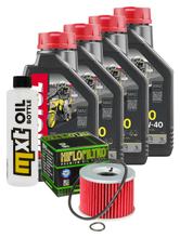 Inspektionspaket 4L 10W-40 + Ölfilter für Honda CB F Four A, Kawasaki GTR 500 - 1100 ccm Bj. 1970 - 1999