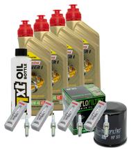 Inspektionspaket 4L 10W-40 + Ölfilter + 4x Zündkerze für Kawasaki ZX-10R 1000 ccm Bj. 2018 - 2020