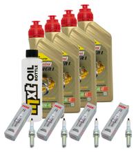 Pacchetto di ispezione 4L 10W-40 + filtro olio + 4x candela per Kawasaki ZX-10R 1000 ccm Anno 2018 - 2020