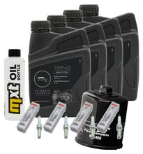 Inspektionspaket 4L 10W-40 + Ölfilter + 4x Zündkerze für Kawasaki ZX-10R 1000 ccm Bj. 2018 - 2020