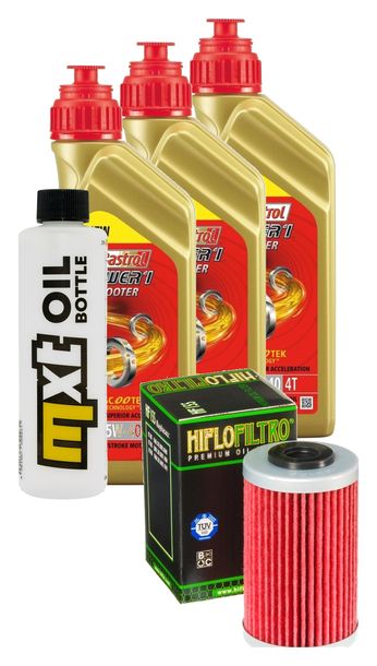 Pacchetto di ispezione 3L 5W-40+filtro olio per KTM SXC 625 ccm Anno 2006
