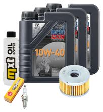Inspection package 3L 10W-40 + oil filter + 1x spark plug for Suzuki LS Savage P 650 ccm Year 2001