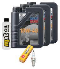 Inspection package 3L 10W-40 + oil filter + 1x spark plug for Suzuki LS Savage P 650 ccm Year 2001