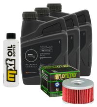 Pacchetto di ispezione 3L 10W-40 + filtro olio + 1x candela per Suzuki LS Savage P 650 ccm Anno 2001