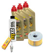 Inspection package 3L 10W-40 + oil filter + 1x spark plug for Suzuki LS Savage P 650 ccm Year 2001