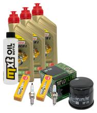 Inspection package 3L 10W-40 + oil filter + 2x spark plug for Suzuki DL V-Strom SV S SF 650 ccm Year 2018 - 2021