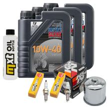 Paquete de inspección 3L 10W-40 + filtro de aceite + 2 bujías para Suzuki DL V-Strom SV S SF 650 ccm Año 2018 - 2021