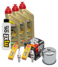 Inspection package 3L 10W-40 + oil filter + 2x spark plug for Suzuki DL V-Strom SV S SF 650 ccm Year 2018 - 2021