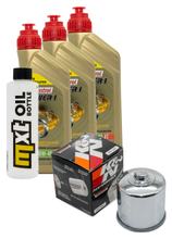Inspection package 3L 10W-40 + oil filter + 2x spark plug for Suzuki DL V-Strom SV S SF 650 ccm Year 2018 - 2021