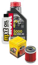 Paquete de inspección 1L 10W-40 + filtro de aceite + 1x bujía para Yamaha MT- ABS 125 ccm Año 2018