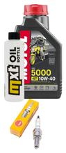 Paquete de inspección 1L 10W-40 + filtro de aceite + 1x bujía para Yamaha MT- ABS 125 ccm Año 2018