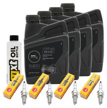 Kit d'inspection 4L 10W-50 + filtre à huile + 4x bougie pour Yamaha XJR 1300 ccm Année 2016