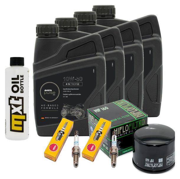 Inspektionspaket 4L 10W-50 + Ölfilter + 2x Zündkerze für BMW R NineT Scrambler Pure Racer Urban DTC 1200 ccm Bj. 2019 - 2022