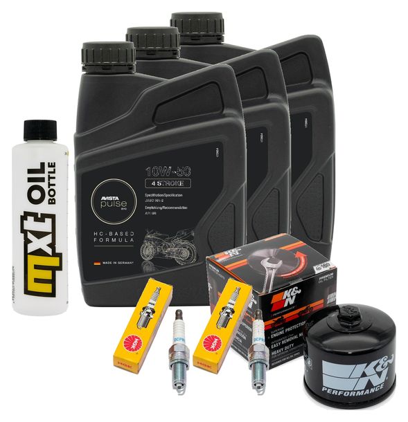 Inspektionspaket 3L 10W-50 + Ölfilter + 2x Zündkerze für BMW F GT 800 ccm Bj. 2019