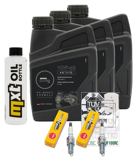 Inspektionspaket 3L 10W-50 + Ölfilter + 2x Zündkerze für BMW F GT 800 ccm Bj. 2019