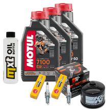 Pacote de Inspeção 3L 10W-50 + Filtro de Óleo + 2x Vela de Ignição para BMW F GT 800 ccm Ano. 2019